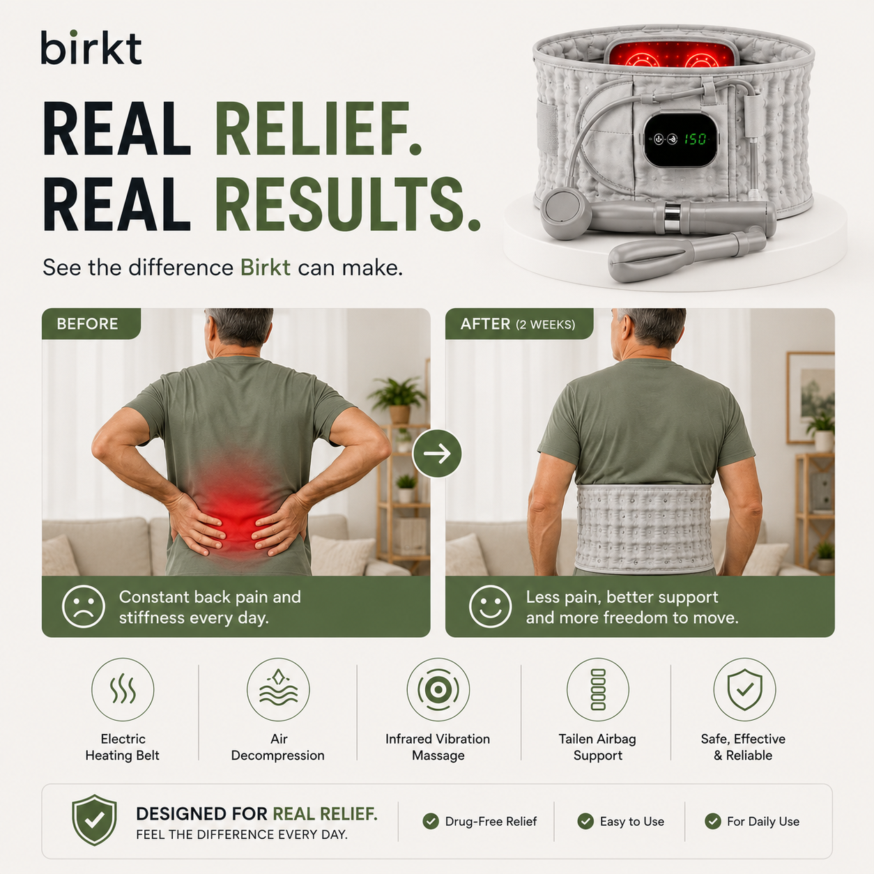 Birkt Ease™ Decompression Belt
